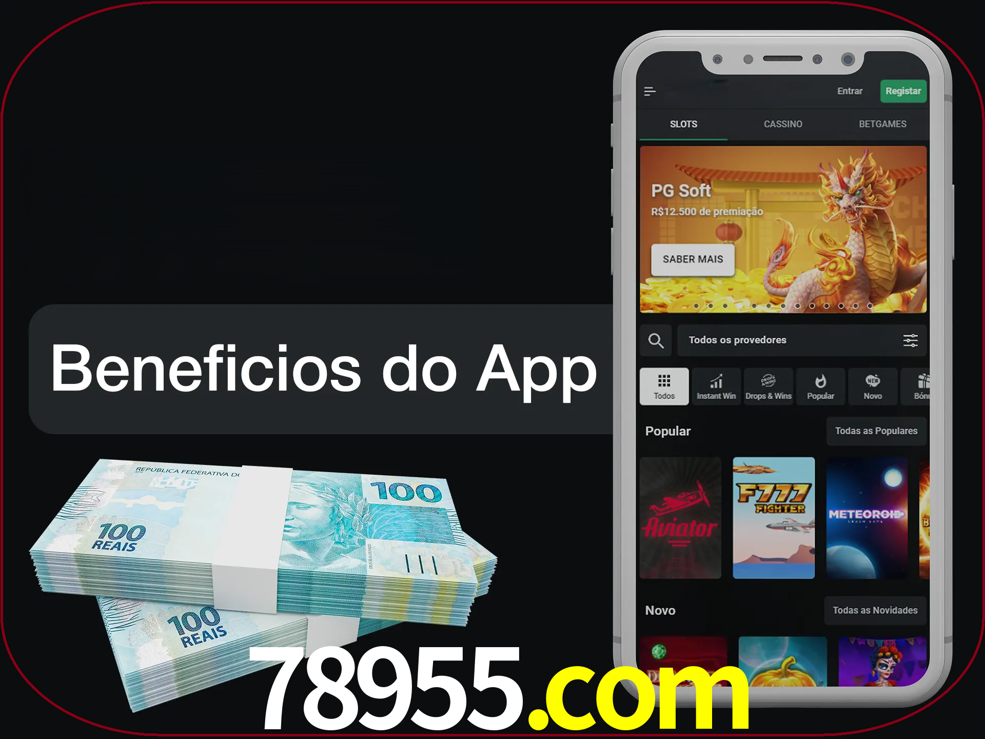 Obtenha todos os benefícios usando o aplicativo.